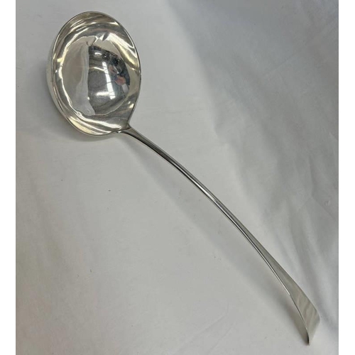 62 - 18TH CENTURY SCOTTISH PROVINCIAL SILVER SOUP LADLE BY JAMES GORDON, ABERDEEN CIRCA 1763