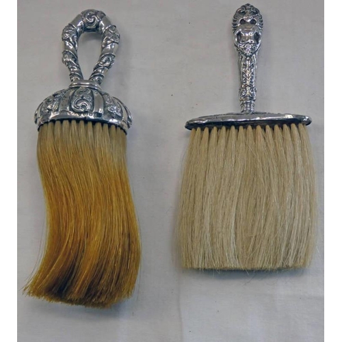 75 - 2 SILVER MOUNTED TABLE BRUSHES