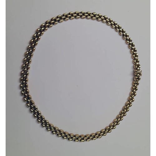 84 - 9CT GOLD COLLAR NECKLACE, 144 CM  - 39.4 G