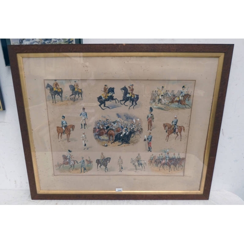 1000 - RICHARD SIMKIN (1850-1926)  ORIGINAL PENCIL & WATERCOLOUR DRAWING OF 15 MILITARY SCENES TO INCLUDE I... 