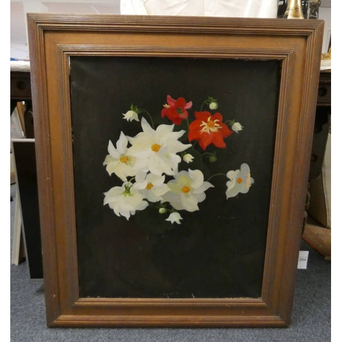 1004 - STUART PARK  STILL LIFE OF FLOWERS SIGNED GILT FRAMED OIL PAINTING 76 X 61 CM