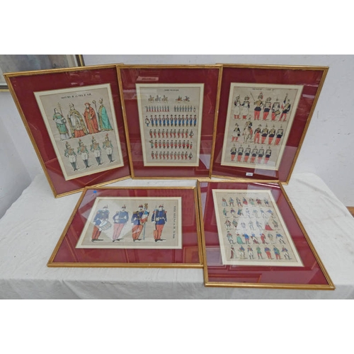 1007 - SELECTION OF FRAMED CUT-OUTS OF VARIOUS FRENCH RELIGIONS, MILITARY & CELEBRITY  FIGURES, INCLUDING V... 