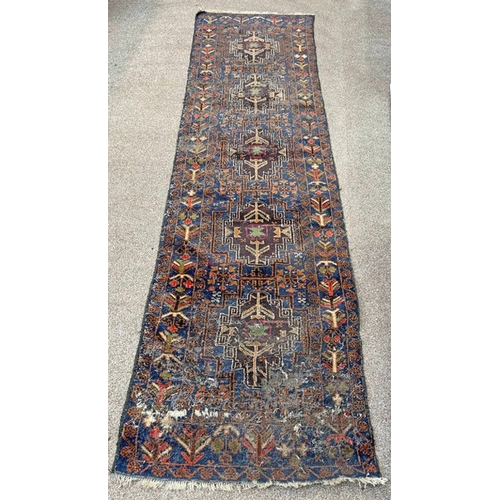 1407 - MULTI-COLOURED MIDDLE EASTERN RUNNER, 290 X 82 CM