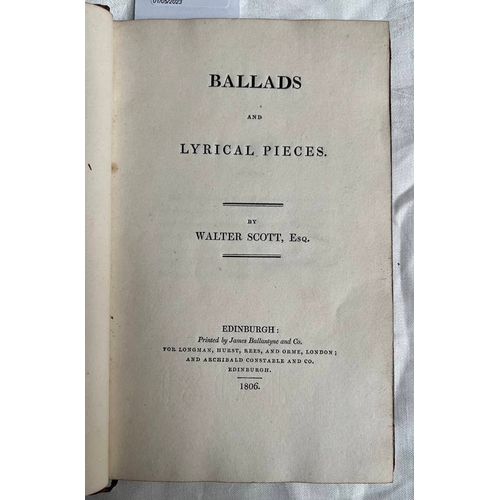 2075 - BALLADS AND LYRICAL PIECES BY WALTER SCOTT, FULLY LEATHER - 1806