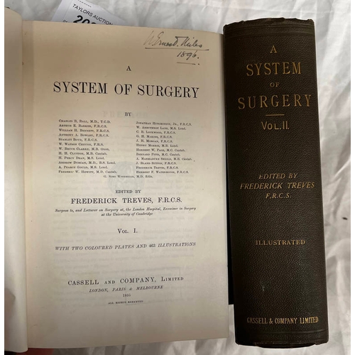 2082 - A SYSTEM OF SURGERY EDITED BY FREDERICK TREVES, IN 2 VOLUMES - 1895