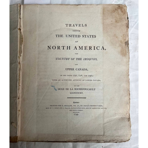 2102 - TRAVELS THROUGH THE UNITED STATES OF NORTH AMERICA, THE COUNTRY OF THE IROQUOIS AND UPPER CANADA, IN... 