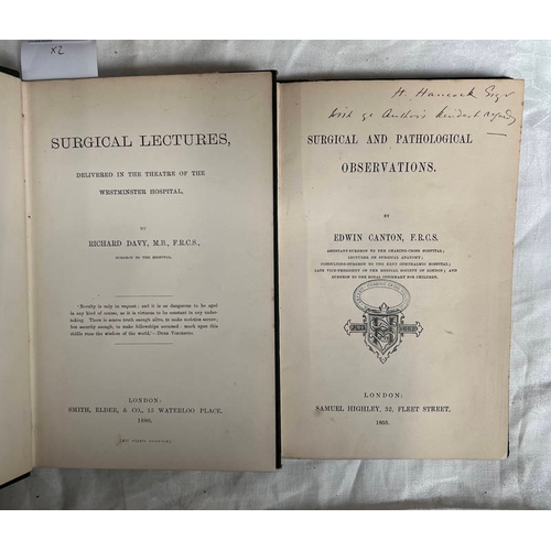 2108 - SURGICAL AND PATHOLOGICAL OBSERVATIONS BY EDWIN CANTON, AUTHOR'S PRESENTATION COPY - 1855 AND SURGIC... 