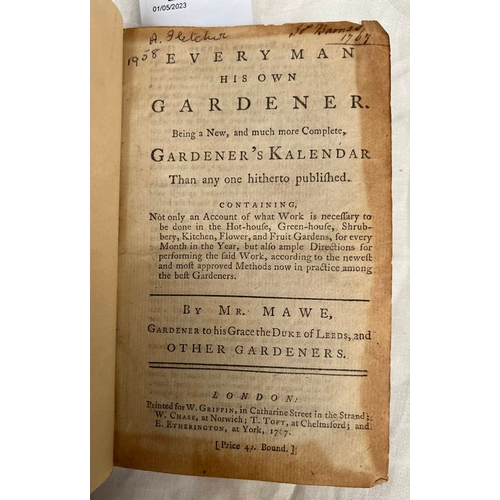 2139 - EVERY MAN HIS OWN GARDENER BY MR MAWE, FULLY LEATHER BOUND - 1767