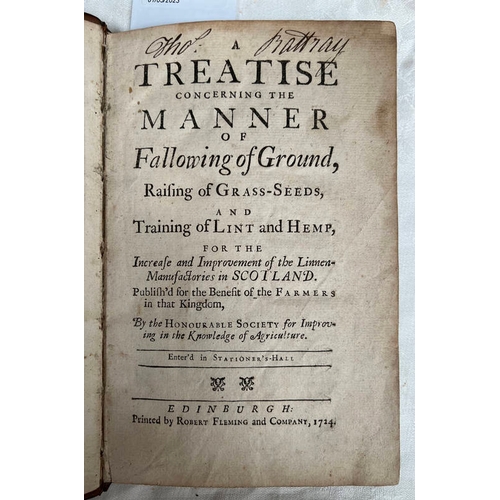 2142 - A TREATISE CONCERNING THE MANNER OF FALLOWING OF GROUND, RAISING OF GRASS-SEEDS, AND TRAINING OF LIN... 