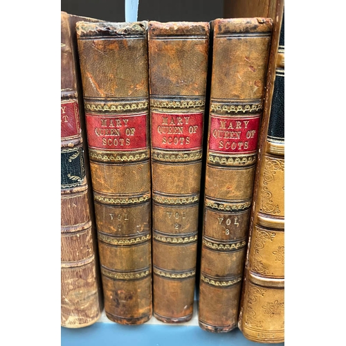 2176 - MARY QUEEN OF SCOTS VINDICATED BY JOHN WHITAKER, IN 3 HALF LEATHER BOUND VOLUMES - 1788