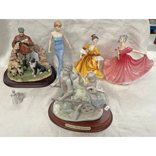 3056 - 4 DOULTON FIGURES & 2 OTHER FIGURE GROUPS