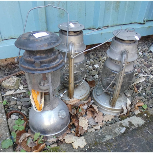 6181 - PAIR OF ODIN VERITAS PARAFFIN LAMPS & 1 OTHER