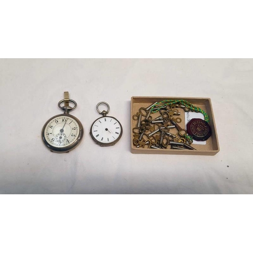 674 - VARIOUS POCKETWATCH KEYS, FOB WATCH ETC.