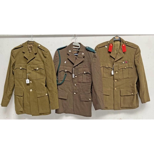 1058 - GD GOLDING MILITARY UNIFORM, & 2 OTHERS WITH BUTTONS & BADGES