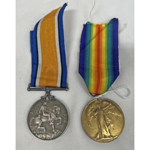 1059 - WW1 MEDAL DUO TO 242222 PTE A.R. DIAPER, YORKSHIRE REGIMENT