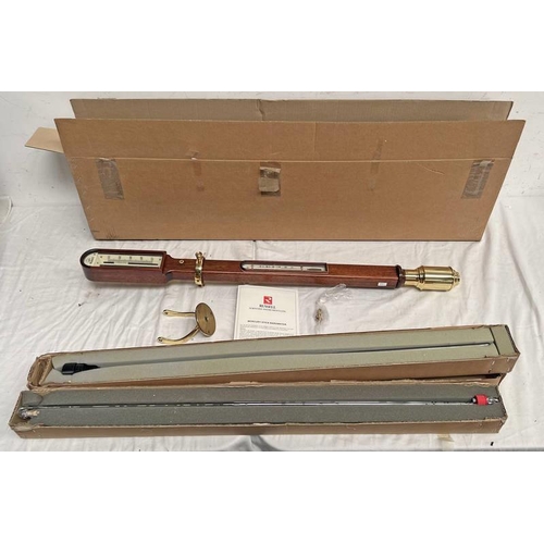 1202B - RUSSELL SCIENTIFIC INSTRUMENTS LTD MERCURY STICK BAROMETER IN ORIGINAL CARDBOARD BOX WITH ACCESSORIE... 