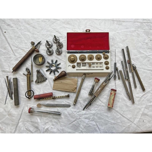 1351 - SELECTION OF WATCH MAKERS RELATED TOOLS / ITEMS TO INCLUDE TERRY'S SPANNERS, BITS ETC