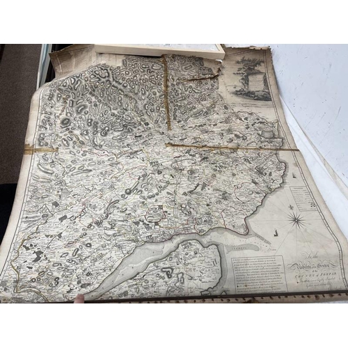 1490 - SCROLL MAP MARKED ''THE COUNTY OR SHIRE OF ANGUS FROM AN ACTUAL SURVEY BY JOHN AINSLIE, DATED 1795''... 