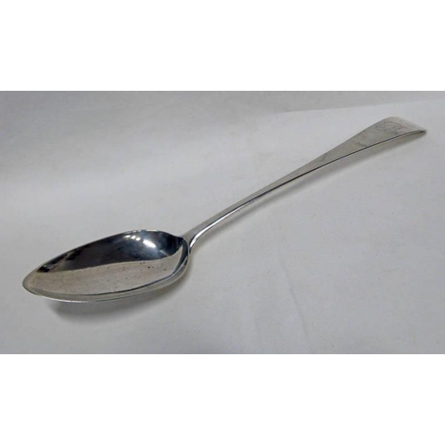 77 - WILLIAM IV SILVER SERVING SPOON BY THOMAS WATSON NEWCASTLE 1833