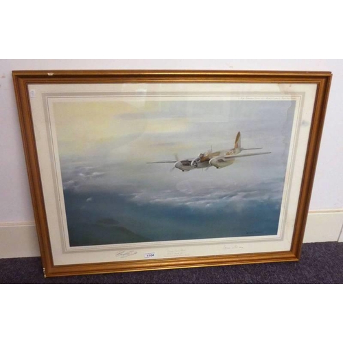 1104 - LEONARD PEORMAN ENEMY COAST BELOW SIGNED IN PENCIL WITH CERTIFICATE OF AUTHENTICITY FRAMED PRINT 58 ... 