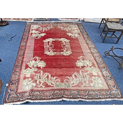 1456 - RED MIDDLE EASTERN CARPET  293 CM X 203 CM