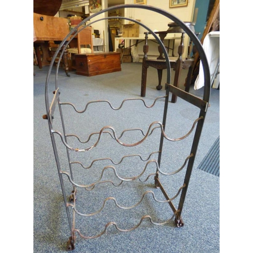 1480 - RAW IRON WINE RACK HOLDER