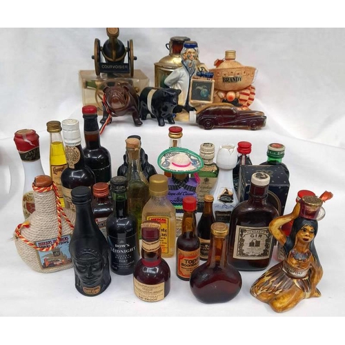 2048 - SELECTION OF VARIOUS LIQUEUR MINIATURES TO INCLUDE GORDONS GIN, CHAMBORD, PORT ETC.