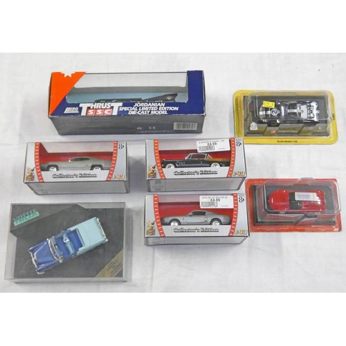 2513 - VARIOUS MODEL VEHICLES FROM VITESSE, ROAD SIGNATURE, LLEDO, ETC INCLUDING THRUST SSC SUPER SONIC CAR... 