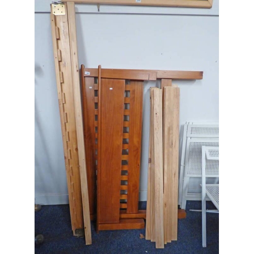 543 - PINE DOUBLE BED FRAME . TOTAL WIDTH 150 CM