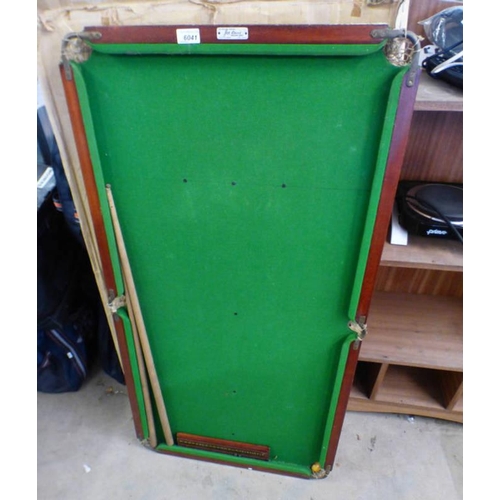 6041 - JOE DAVIS BILLIARD TABLE 124 CM LONG X 63 CM WIDE