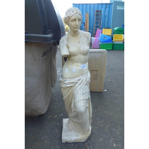 6071 - RECONSTITUTED STONE FIGURE  56 CM TALL