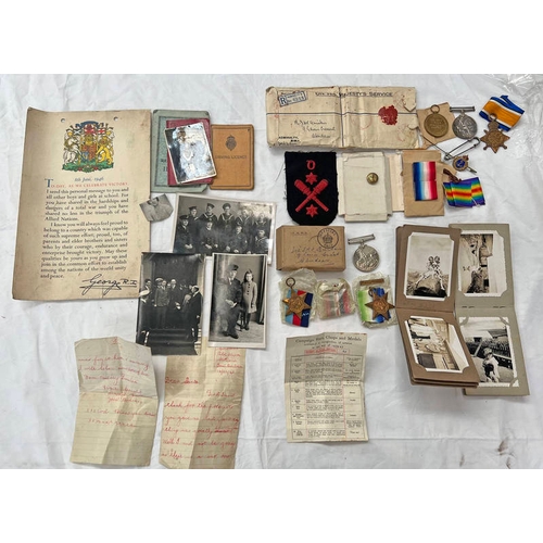 1000 - WW1 & WW2 TORPEDO ATTACK FAMILY GROUP OF MEDALS, WW1 TRIO TO 10100/DA ALBERT EDWARD QUINLAN DECK HAN... 