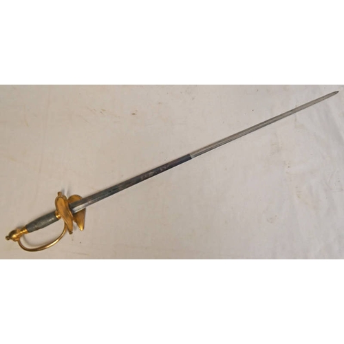 1331 - 1796 PATTERN HEAVY CAVALRY OFFICER'S DRESS SWORD WITH 82.5CM LONG FLATTENED DIAMOND SECTION BLADE DE... 