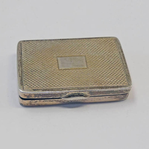 156 - SILVER PATCH BOX WITH GILT INTERIOR, BIRMINGHAM 1930 - 18G