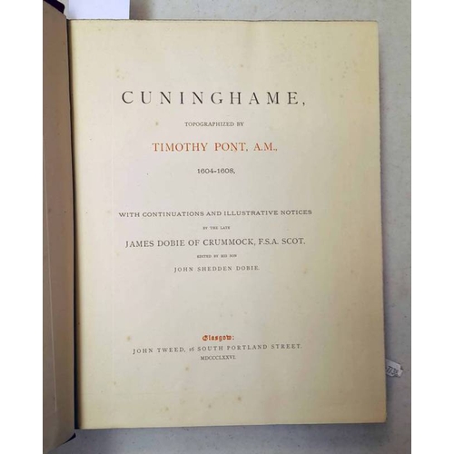 2016 - CUNINGHAME TOPOGRAPHIZED BY TIMOTHY PONT - 1876