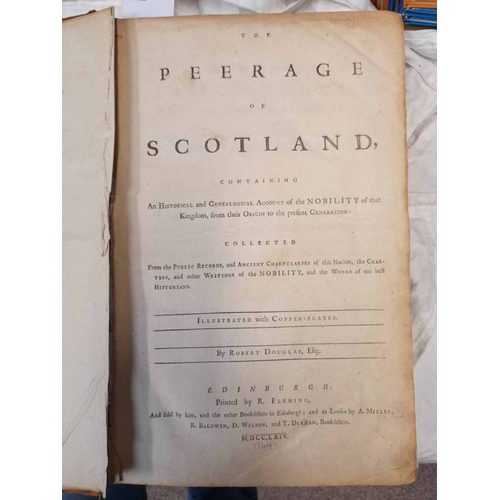 2059 - THE PEERAGE OF SCOTLAND BY ROBERT DOUGLAS, FULLY LEATHER BOUND - 1764