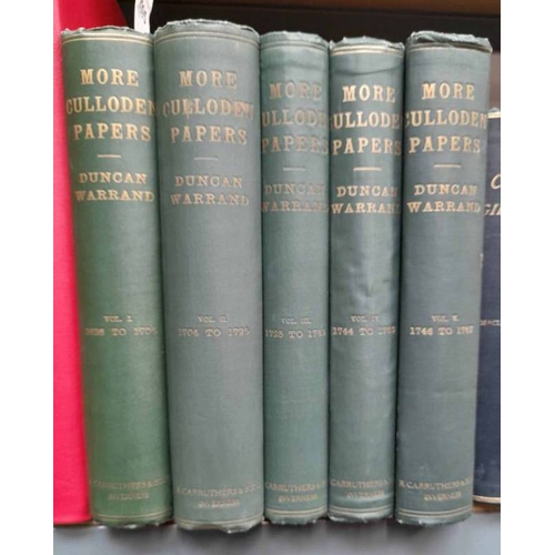 2095 - MORE CULLODEN PAPERS BY DUNCAN WARRAND, IN 5 VOLUMES - 1923-1930