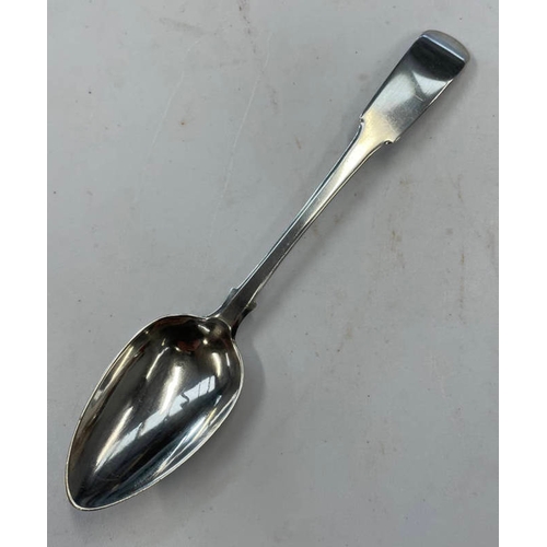 212 - GEORGE III SCOTTISH SILVER TABLESPOON BY MITCHELL & RUSSELL, EDINBURGH 1814 - 65G