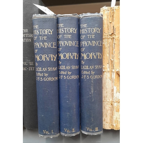 2138 - THE HISTORY OF THE PROVINCE OF MORAY BY LACHLAN SHAW, IN 3 VOLUMES - 1882