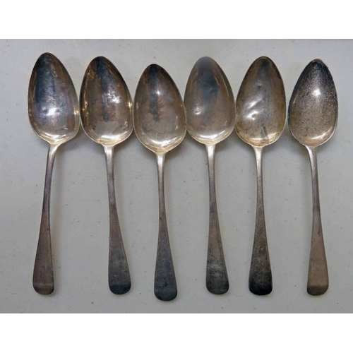 224 - 6 SILVER SPOONS BY WILLIAM JAMIESON, ABERDEEN MARK W.J. ABERDEEN