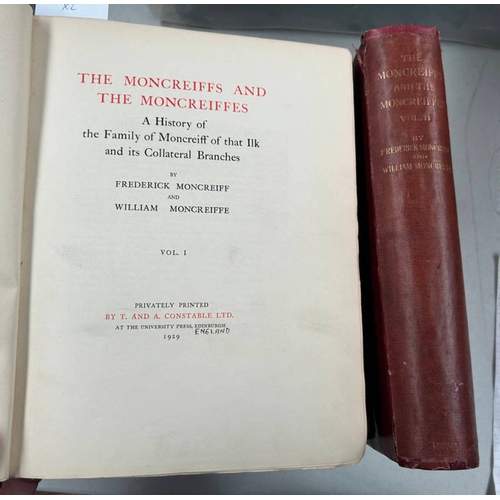 2249 - THE MONCREIFFS AND THE MONCREIFFES, A HISTORY OF THE FAMILY OF MONCREIFF OF THAT ILK AND ITS COLLATE... 