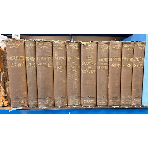 2269 - EDWIN WAUGH'S COMPLETE WORKS, IN 10 VOLUMES - 1881