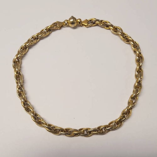 234 - 18CT GOLD FANCY LINK CHAIN NECKLACE - 48CM LONG, 42G