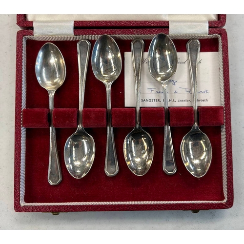 285 - CASED SET OF 6 SILVER TEASPOONS, SHEFFIELD 1961 - 70G