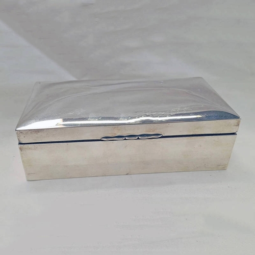 332 - SILVER JEWELLERY BOX, BIRMINGHAM 1947 - 18CM WIDE