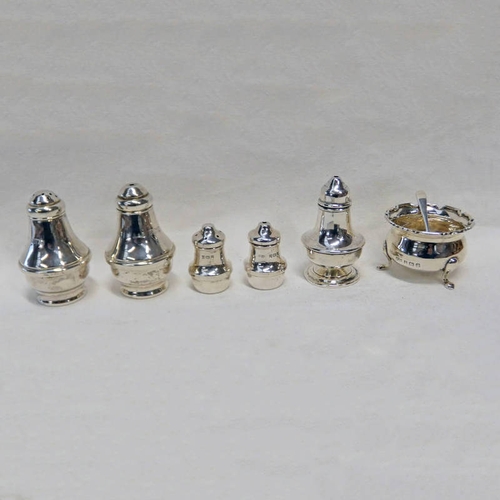 348 - SELECTION OF SILVER CRUETS - 90G