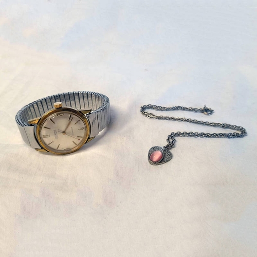 383 - INGERSOLL LEVER AUTOMATIC GENTS WRISTWATCH & A PENDANT ON CHAIN