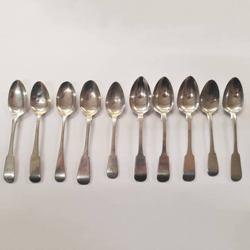 385 - VARIOUS SCOTTISH PROVINCIAL SILVER TEASPOONS FROM DUNDEE BY ALEXANDER CAMERON, WILLIAM CONSTABLE ETC... 