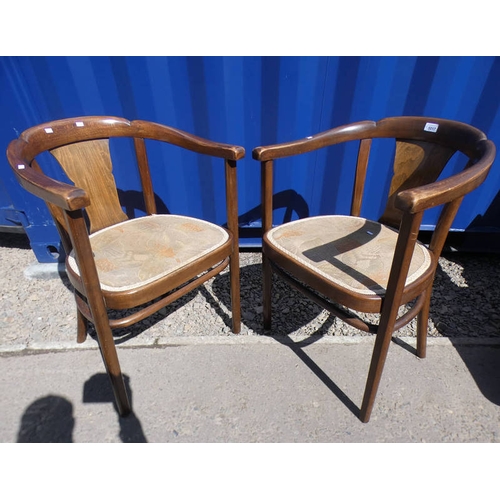 5017 - PAIR OF 20TH CENTURY OAK TUB CHAIRS