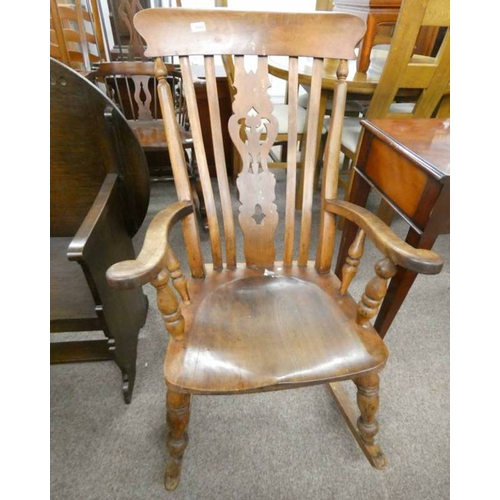 5089 - OAK SPAR BACK ROCKING CHAIR